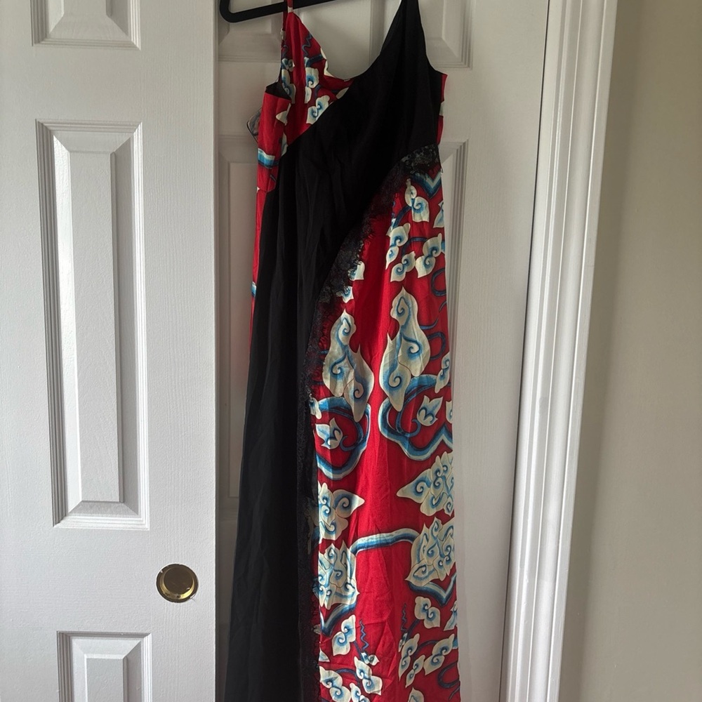 Elegant Red and Black Women's Dress